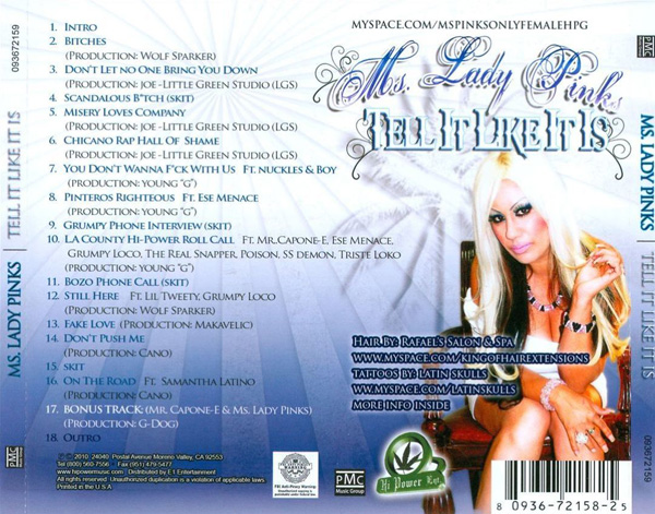 Miss Lady Pinks - Tell It Like It Is Chicano Rap
